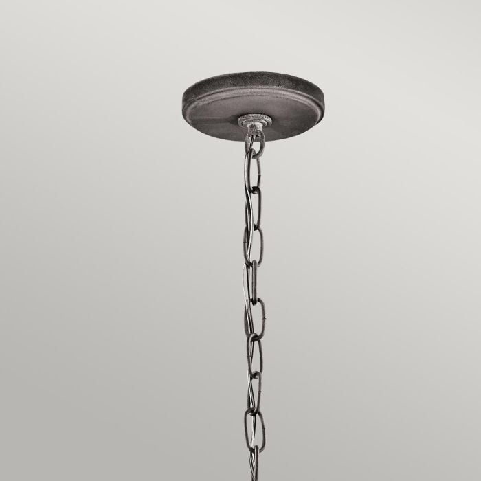 Elstead Lighting Ashland Bay 1 Light Small Chain Lantern - Weathered Zinc