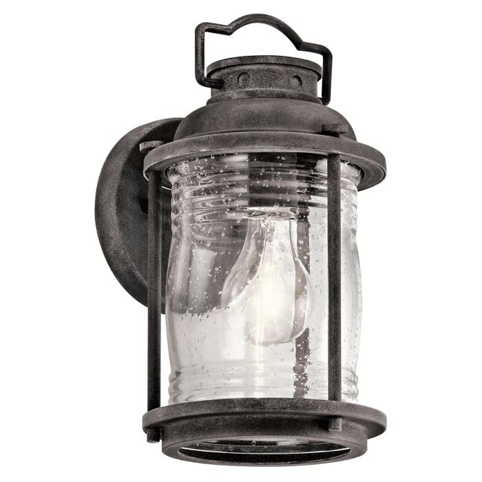 elstead lighting Ashland Bay 1 Light Small Wall Lantern - Weathered Zinc