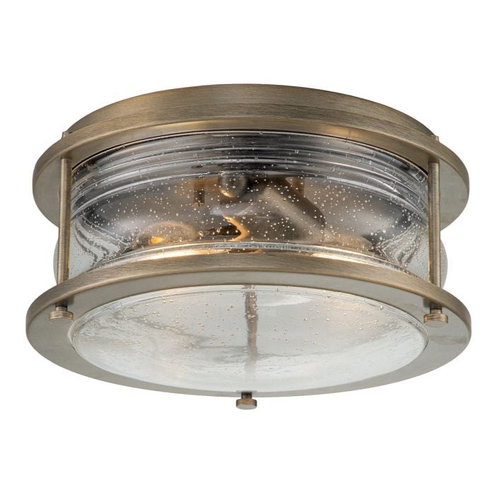 elstead lighting Ashland Bay 2 Light Outdoor Ceiling Flush - Burnished Bronze