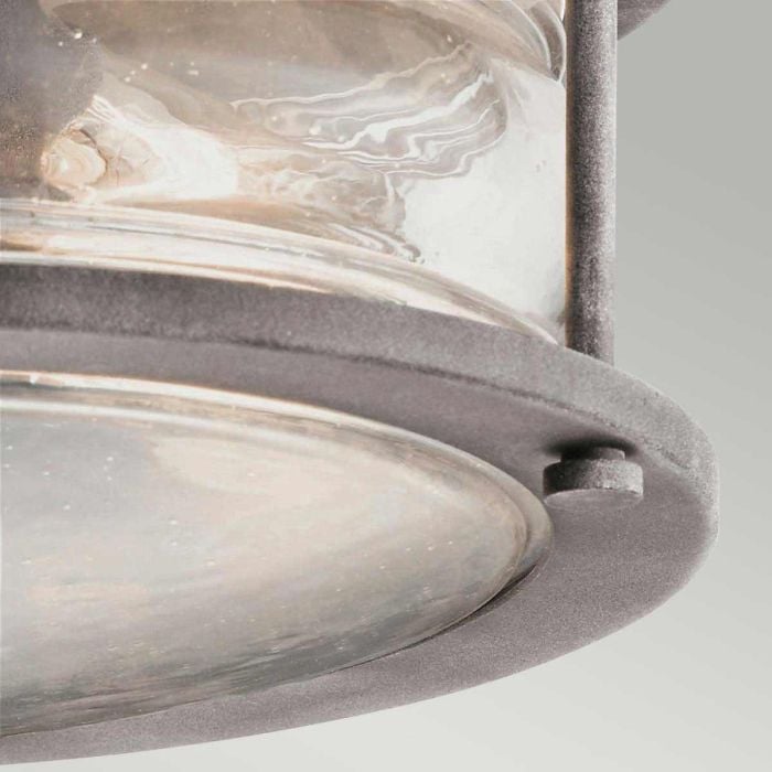 Elstead Lighting Ashland Bay 2 Light Outdoor Ceiling Flush - Weathered Zinc