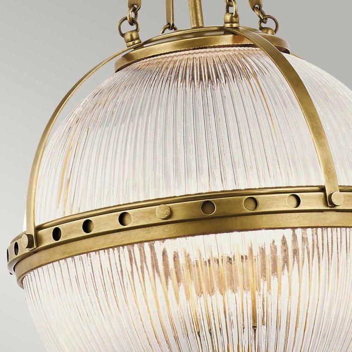 Elstead Lighting Aster 3 Light Pendant - Natural Brass