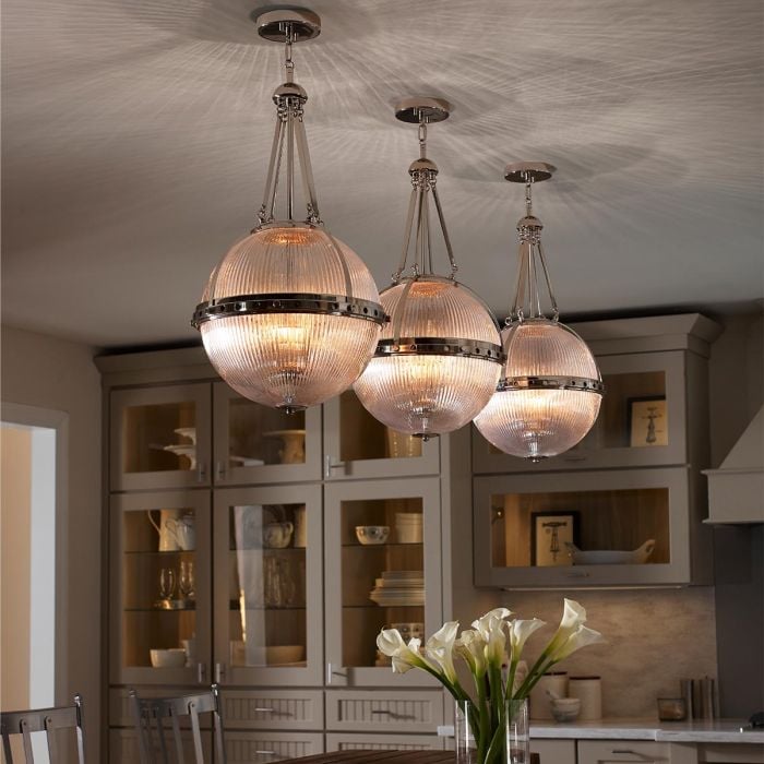 Elstead Lighting Aster 3 Light Pendant - Polished Nickel