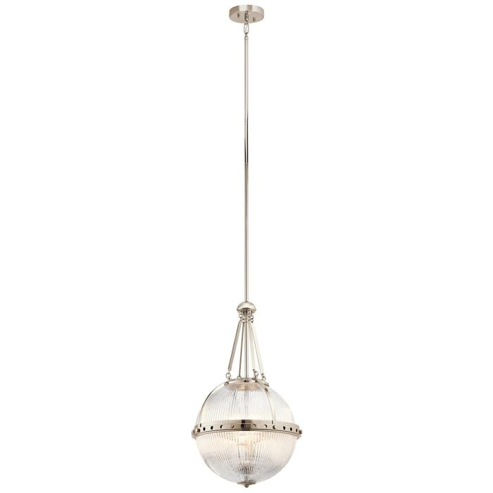 elstead lighting Aster 3 Light Pendant - Polished Nickel