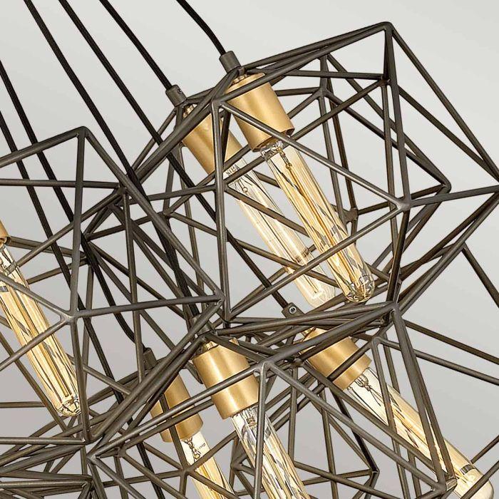 Elstead Lighting Astrid 11 Light Pendant Cluster - Matte Bronze And Deluxe Gold