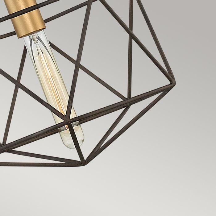 Elstead Lighting Astrid Mini Pendant - Matte Bronze And Deluxe Gold