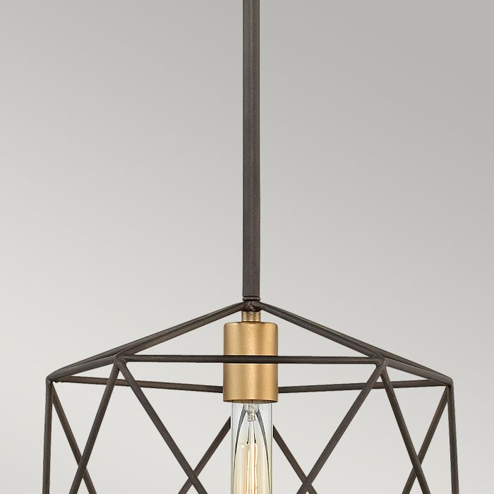 Elstead Lighting Astrid Mini Pendant - Matte Bronze And Deluxe Gold