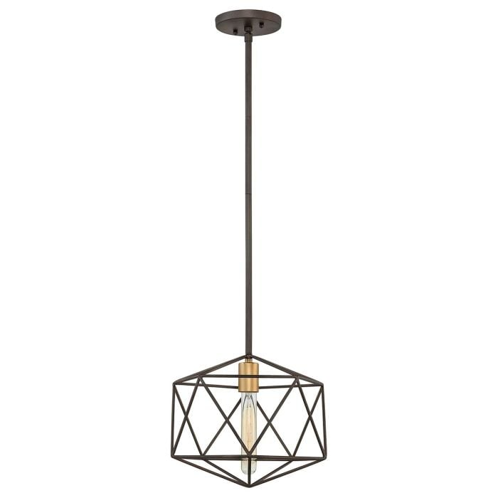 elstead lighting Astrid Mini Pendant - Matte Bronze and Deluxe Gold