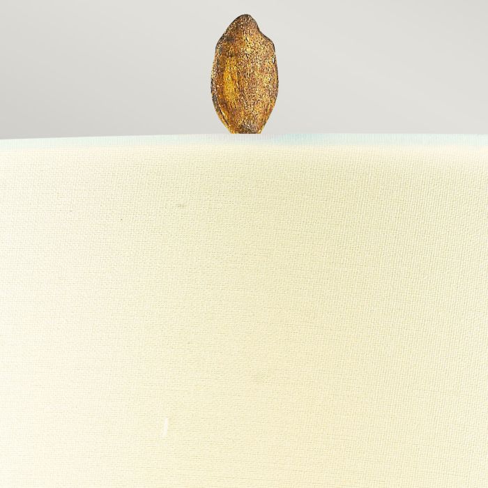 Elstead Lighting Audubon Park 1 Light Table Lamp - Distressed Gold With Cream Shade