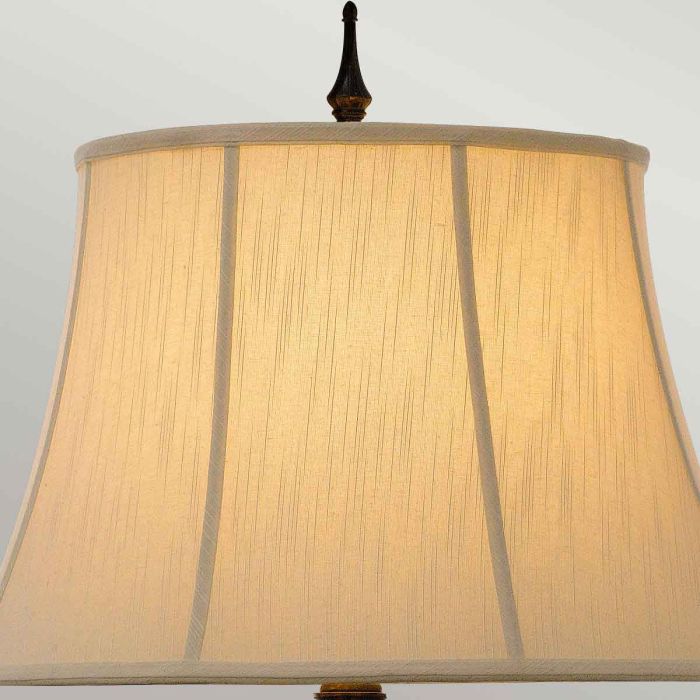 Elstead Lighting Augustine 1 Light Table Lamp - Antique Brown With Ivory Shade
