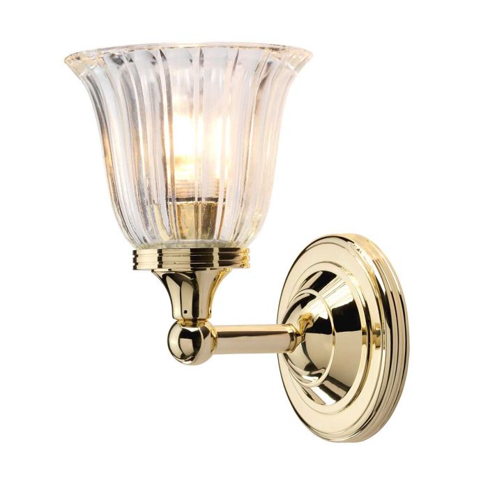 elstead lighting Austen 1 Light Wall Light - Polished Brass
