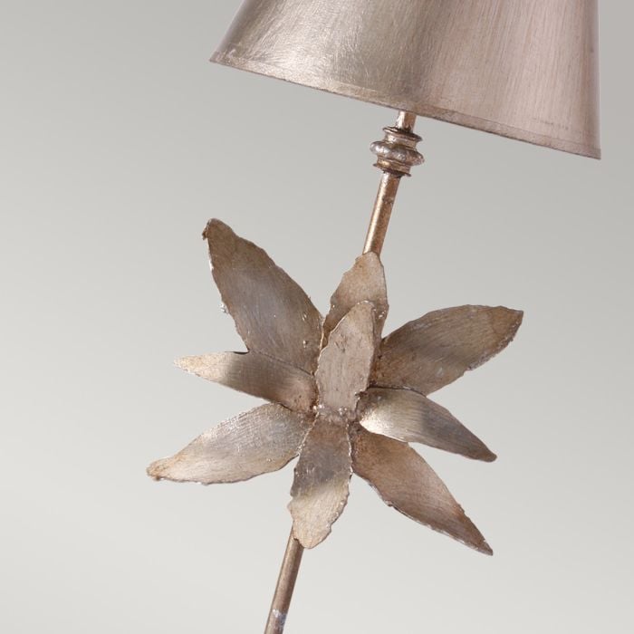 Elstead Lighting Azalea 1 Light Table Lamp - Silver Leaf