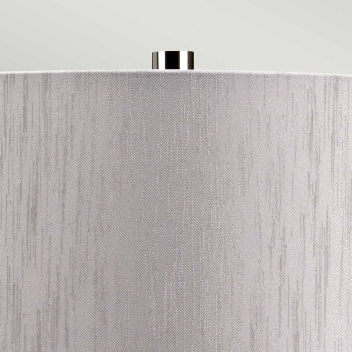 Elstead Lighting Bacari 1 Light Small Table Lamp - Blue And Grey With Light Grey Shade