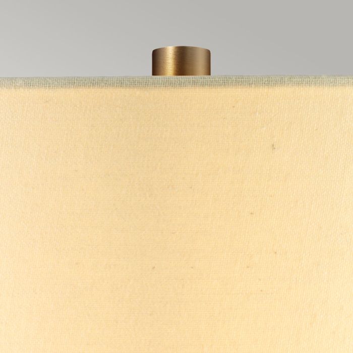 Elstead Lighting Bailey 1 Light Table Lamp - Wood Effect With Ivory Shade