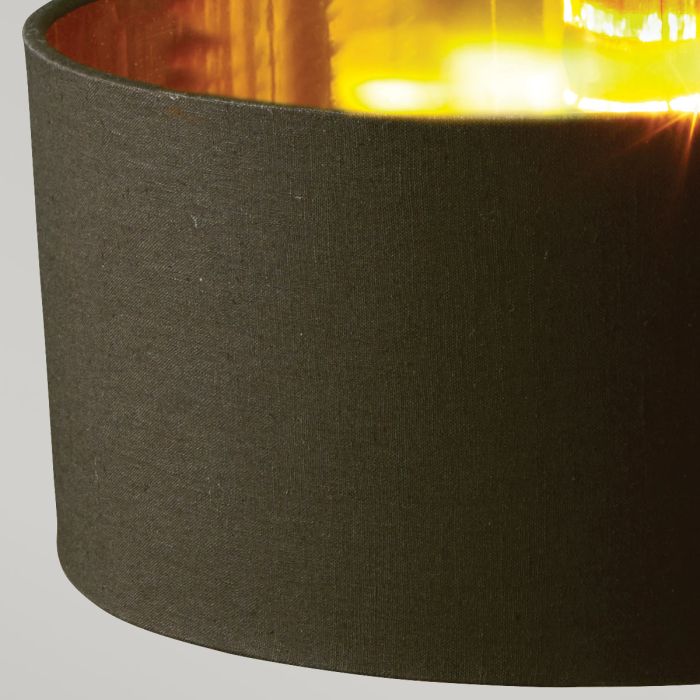 Elstead Lighting Balance 1 Light Table Lamp - Black/ Polished Brass With Black Shade