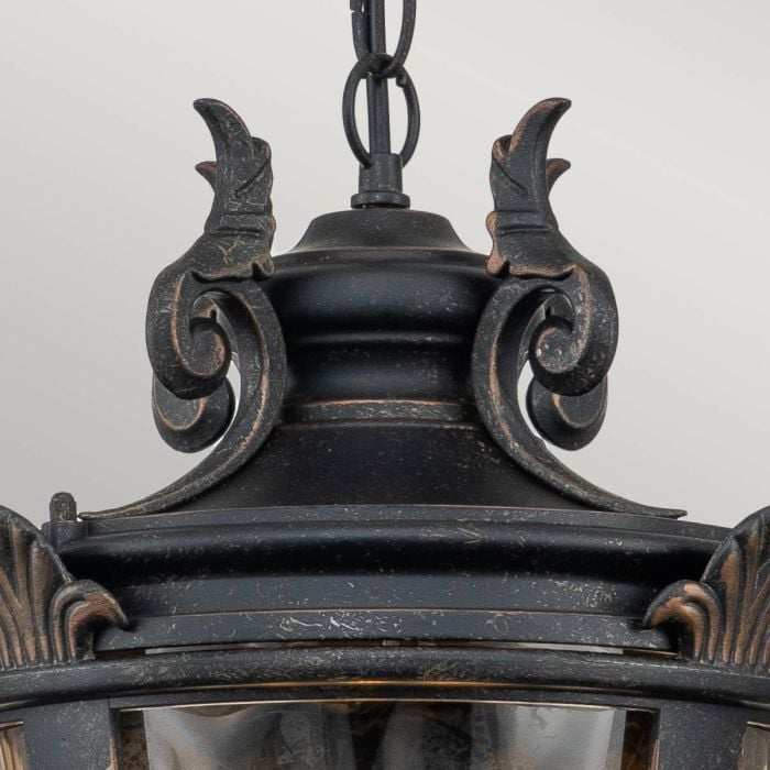 Elstead Lighting Baltimore 1 Light Large Chain Lantern - Weathered Bronze