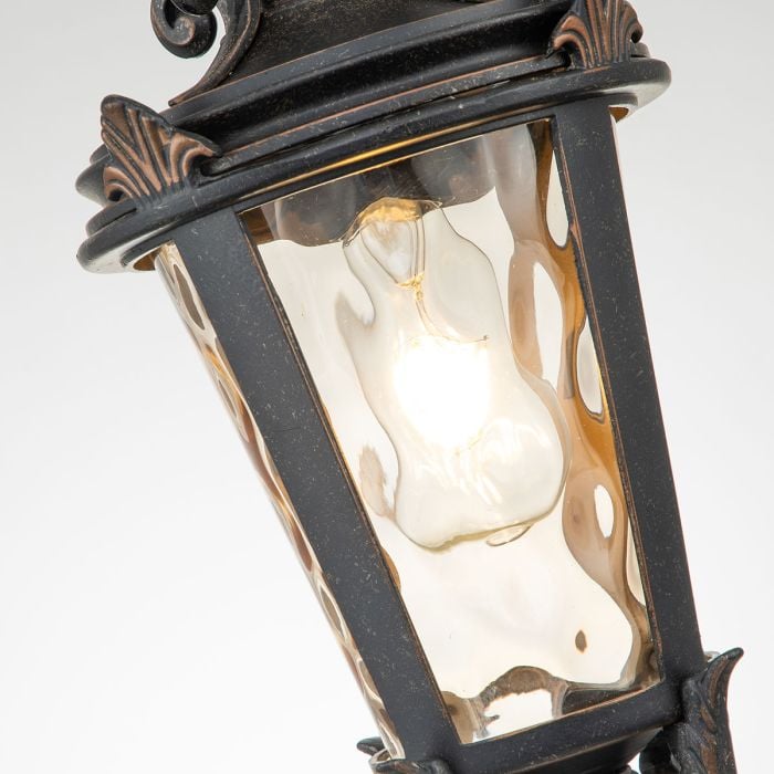 Elstead Lighting Baltimore 1 Light Medium Chain Lantern - Weathered Bronze