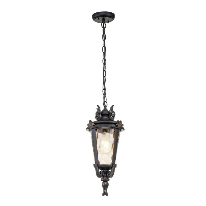 elstead lighting Baltimore 1 Light Medium Chain Lantern - Weathered Bronze elstead lighting Baltimore 1 Light Medium Chain Lantern - Weathered Bronze