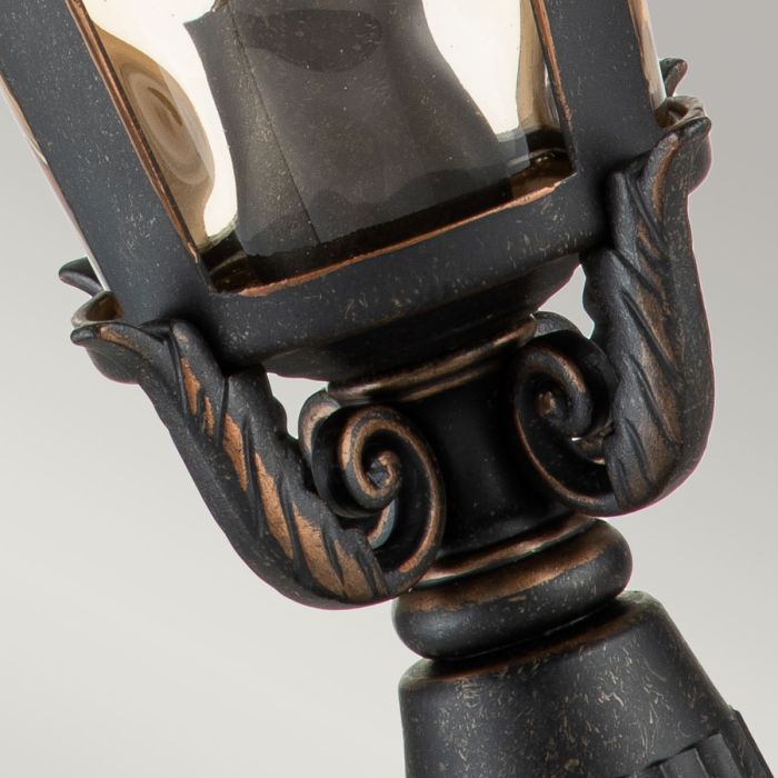 Elstead Lighting Baltimore 1 Light Medium Pedestal Lantern - Weathered Bronze