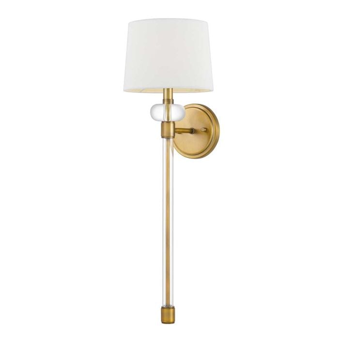 elstead lighting Barbour 1 Light Wall Light - Weathered Brass