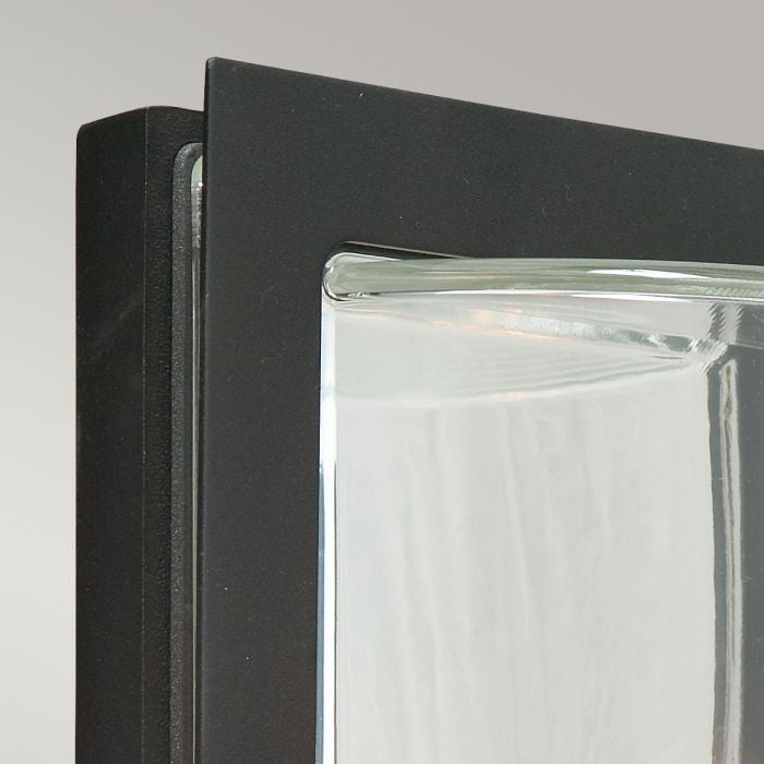 Elstead Lighting Basel 1 Light Wall Lantern - Black With Clear Glass