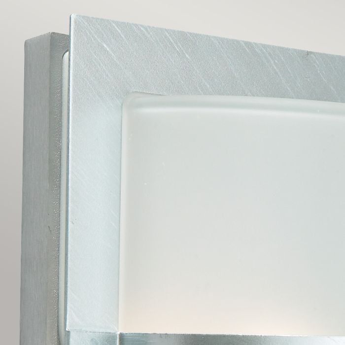 Elstead Lighting Basel 1 Light Wall Lantern - Galvanised With Frosted Glass