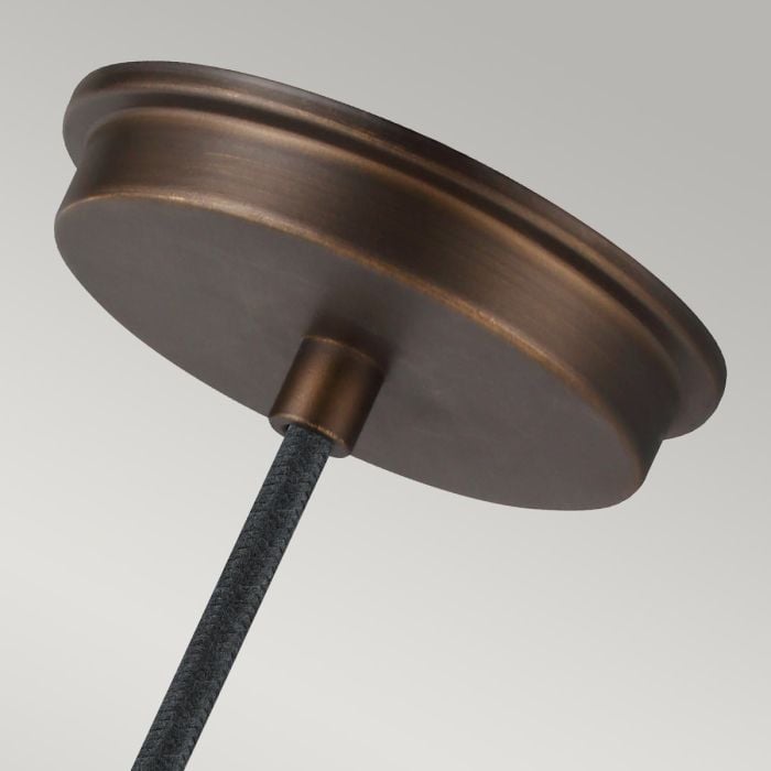 Elstead Lighting Baskin 1 Light Pendant - Painted Aged Brass/Dark Weathered Zinc