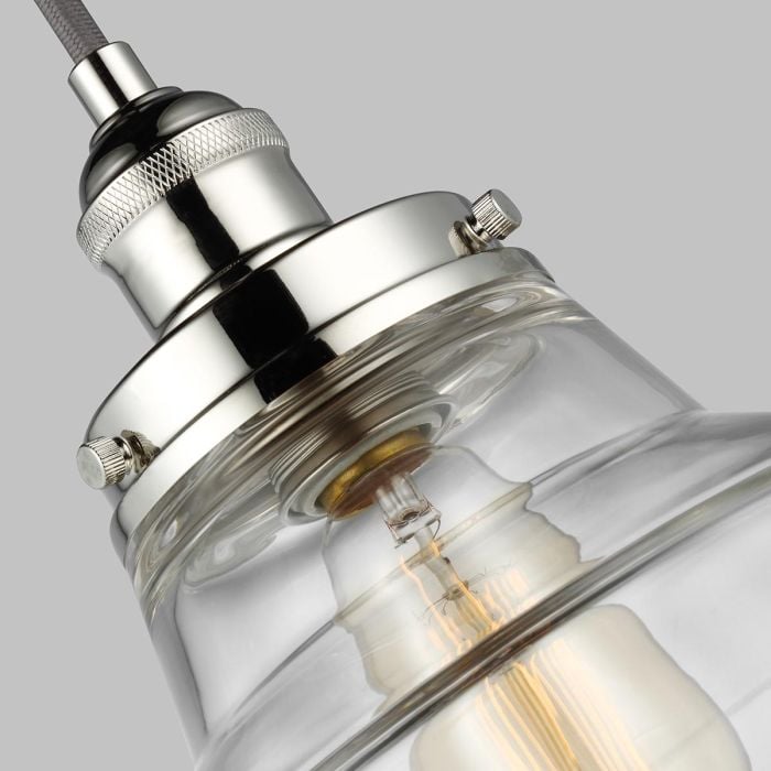 Elstead Lighting Baskin 1 Light Pendant - Polished Nickel