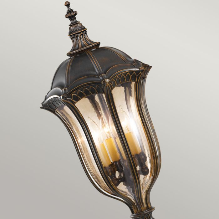 Elstead Lighting Baton Rouge 4 Light Lamp Post - Walnut