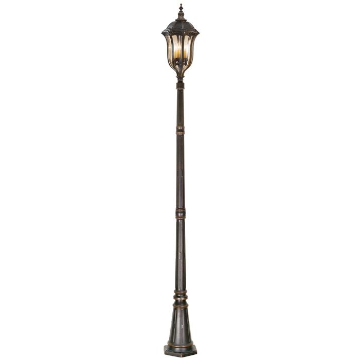 elstead lighting Baton Rouge 4 Light Lamp Post - Walnut