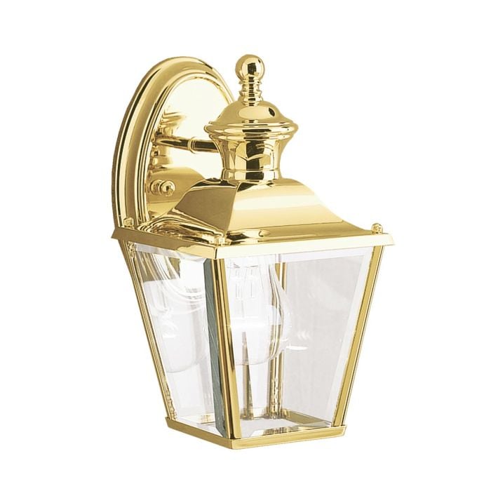 elstead lighting Bay Shore 1 Light Small Outdoor Wall Light - Polished Brass