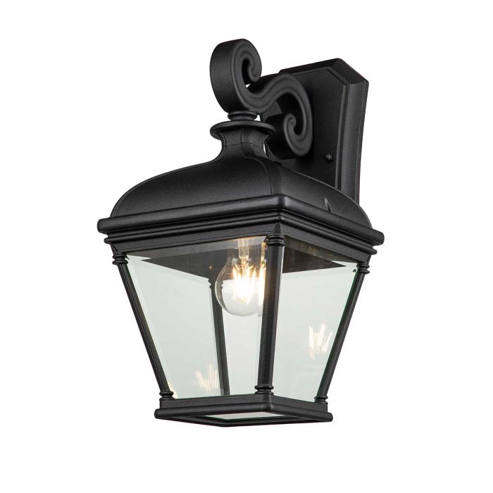 elstead lighting Bayview 1 Light Large Wall Lantern - Black
