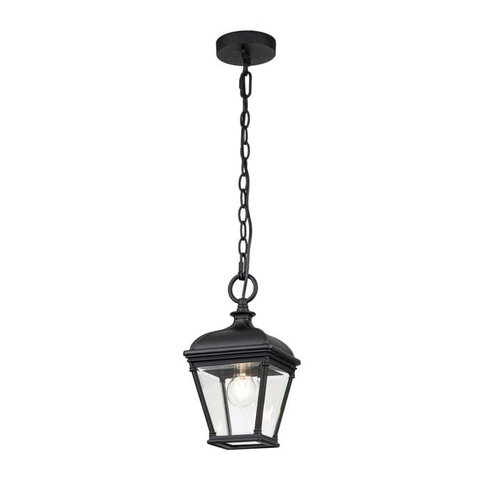 elstead lighting Bayview 1 Light Medium Chain Lantern - Black