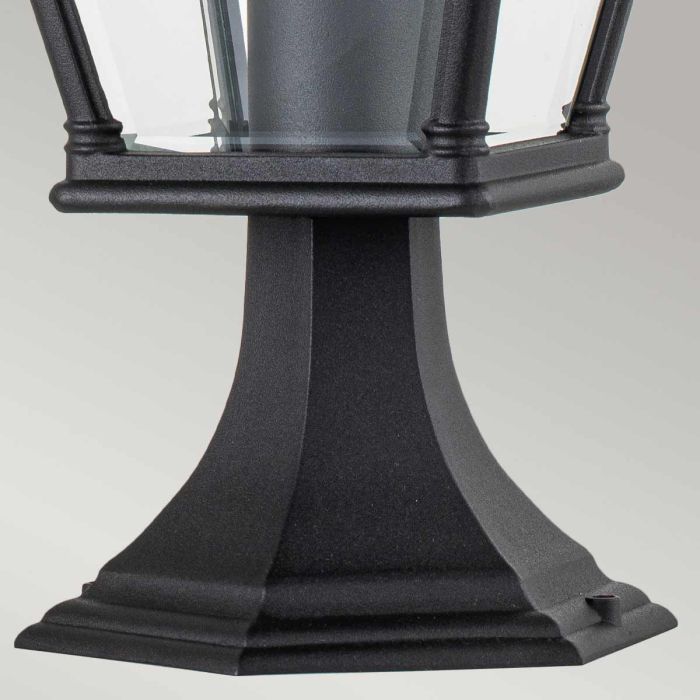 Elstead Lighting Bayview 1 Light Medium Pedestal Lantern - Black
