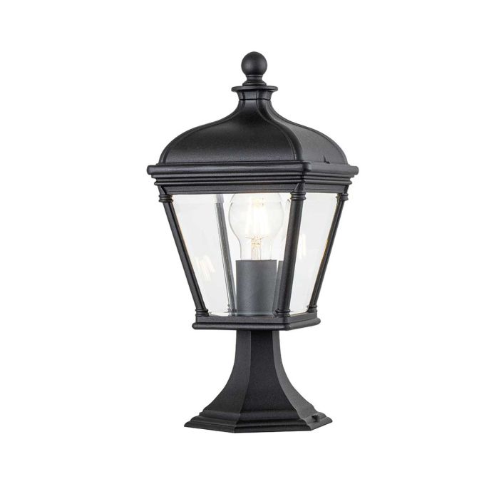 elstead lighting Bayview 1 Light Medium Pedestal Lantern - Black