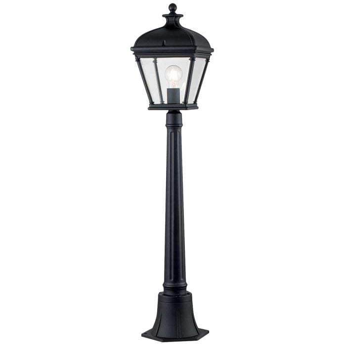 elstead lighting Bayview 1 Light Medium Pillar Lantern - Black