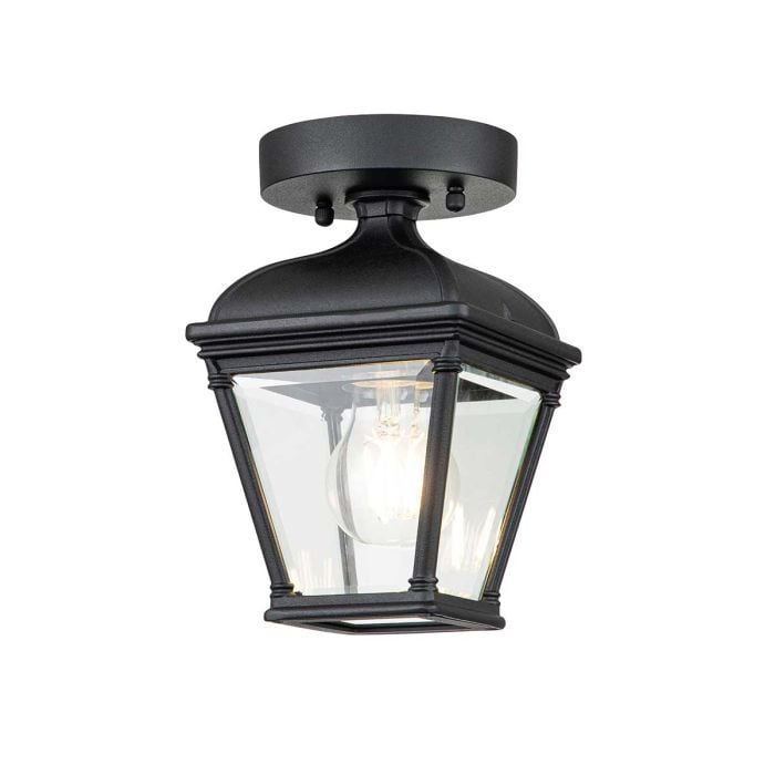 elstead lighting Bayview 1 Light Porch Lantern - Black