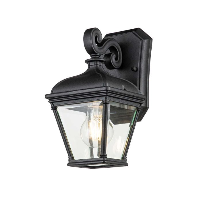 elstead lighting Bayview 1 Light Small Wall Lantern - Black