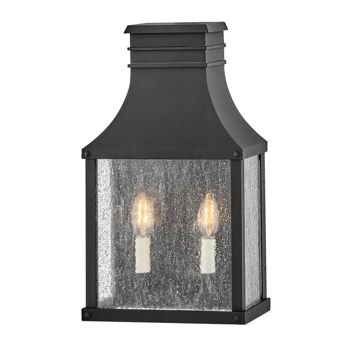 elstead lighting Beacon Hill 2lt Half Wall Lantern - Museum Black