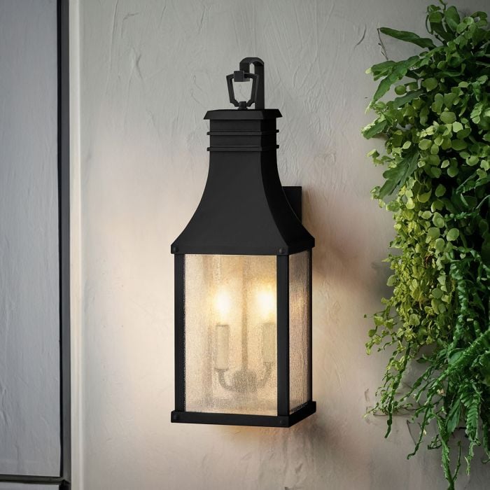 Elstead Lighting Beacon Hill 2lt Medium Wall Lantern - Museum Black