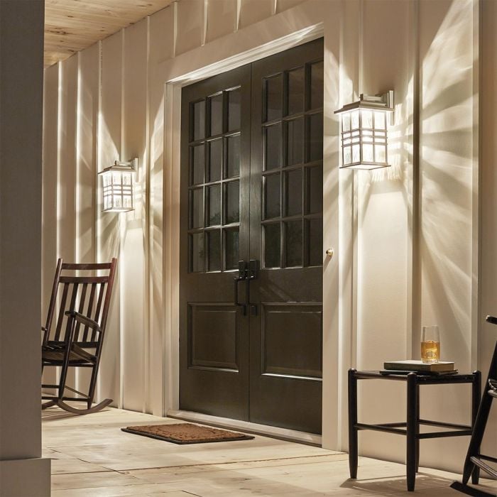 Elstead Lighting Beacon Square 1 Light Medium Wall Lantern - White