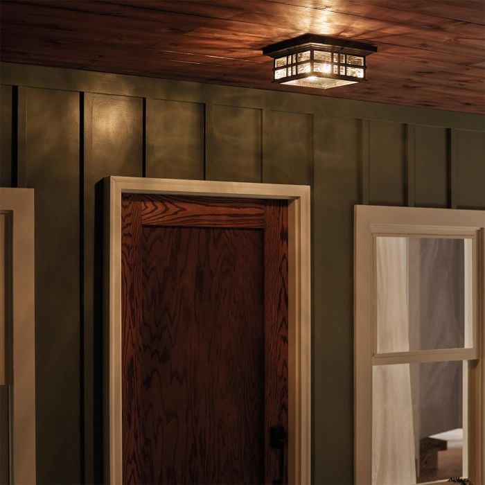 Elstead Lighting Beacon Square 2 Light Flush - Olde Bronze