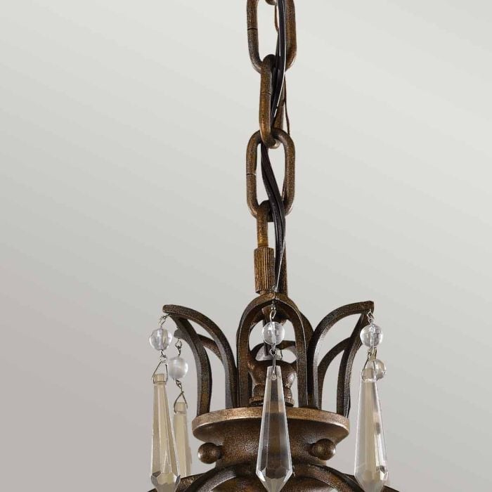 Elstead Lighting Bellini 1 Light Pendant Light - Oxidized Bronze/British Bronze