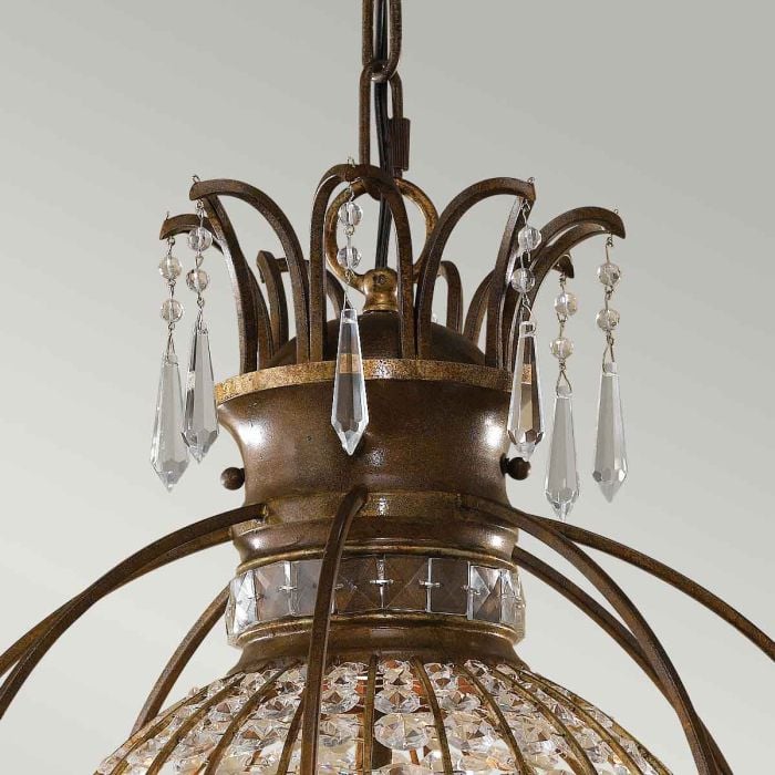 Elstead Lighting Bellini 3 Light Chandelier - Oxidized Bronze/British Bronze