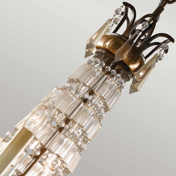 Elstead Lighting Bellini 4 Light Chandelier - Oxidized Bronze/British Bronze