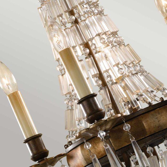 Elstead Lighting Bellini 4 Light Chandelier - Oxidized Bronze/British Bronze