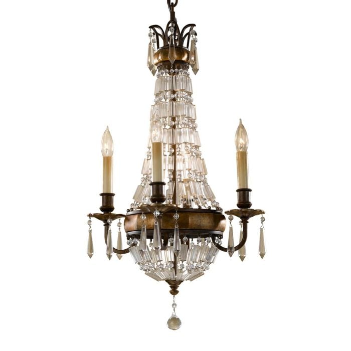 elstead lighting Bellini 4 Light Chandelier - Oxidized Bronze/British Bronze