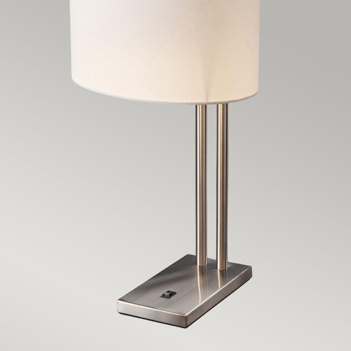 Elstead Lighting Belmont 1 Light Table Lamp - Brushed Nickel
