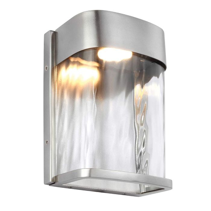 elstead lighting Bennie 1 Light Small LED Wall Light - Painted Brushed Steel