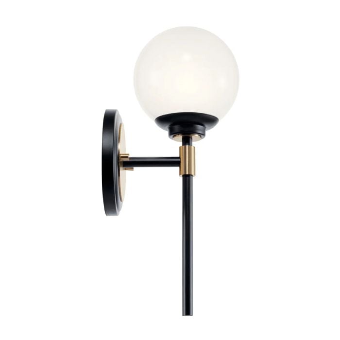 Elstead Lighting Benno 1 Lt Wall Light - Black & Champagne Bronze