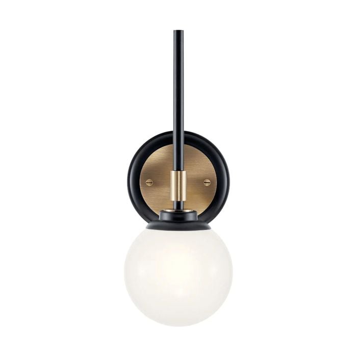 Elstead Lighting Benno 1 Lt Wall Light - Black & Champagne Bronze